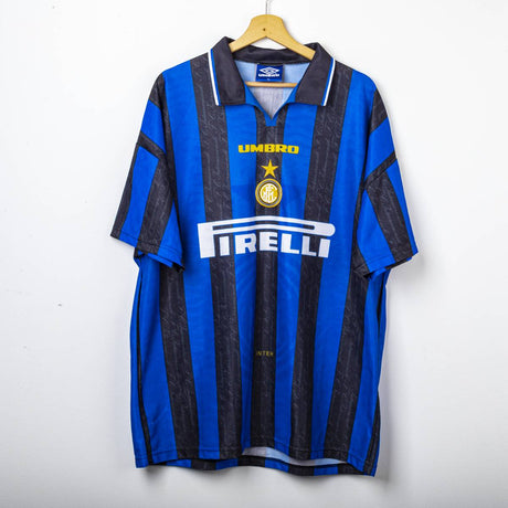 Inter Umbro Pirelli Zanetti 4 1996/1997 Home Shirt