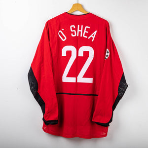 Manchester United Home Shirt Nike O'Shea 22 UEFA ml 2002/2003