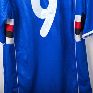 maglia home sampdoria asics Bazzani 9 2002/2003