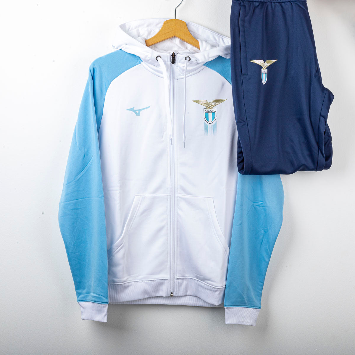 Tuta SS Lazio Cappuccio Bianca Airy Blu Mizuno 2024/2025