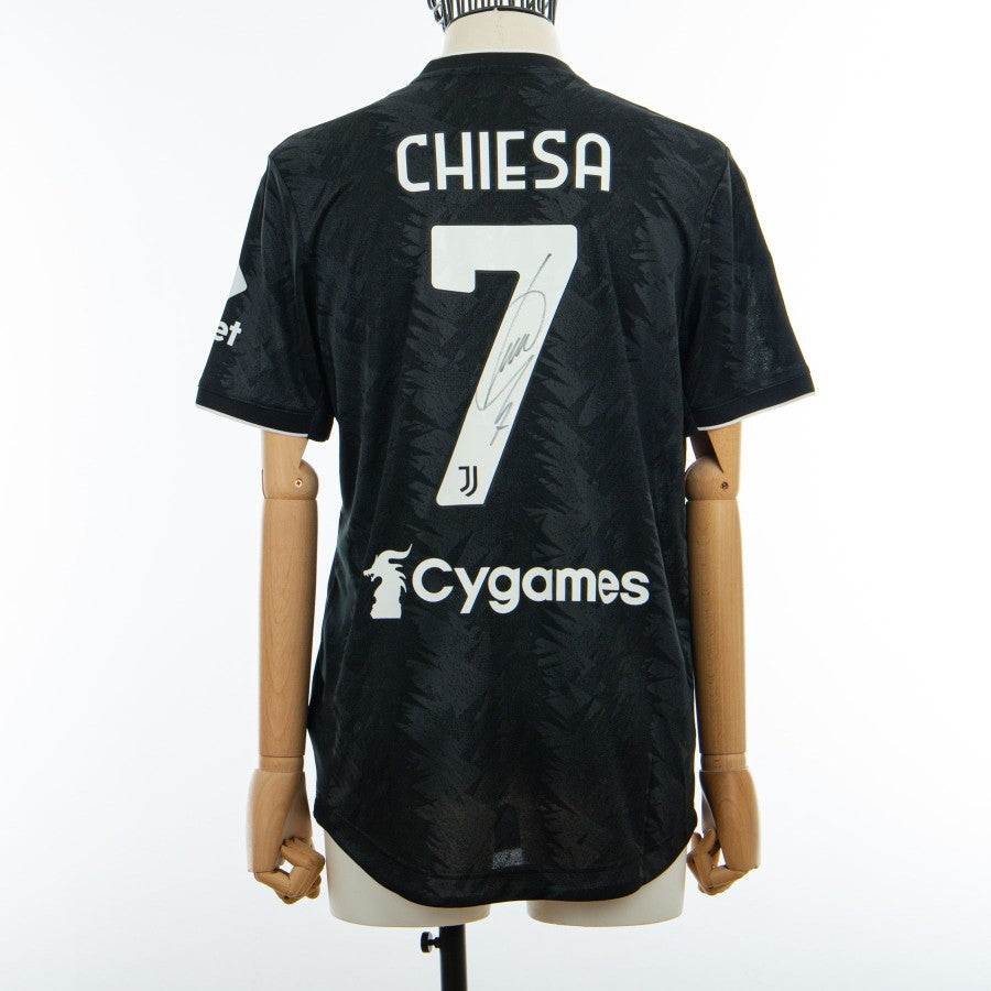 2022/2023 juventus adidas chiesa 7 signed away jersey