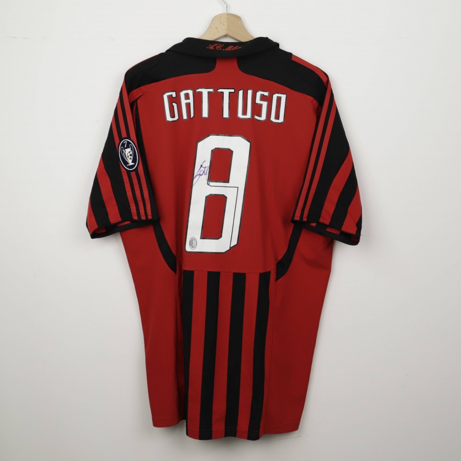 Maglia Home Milan Adidas Gattuso 8 2007/2008 Autografata by ADIDAS - Home