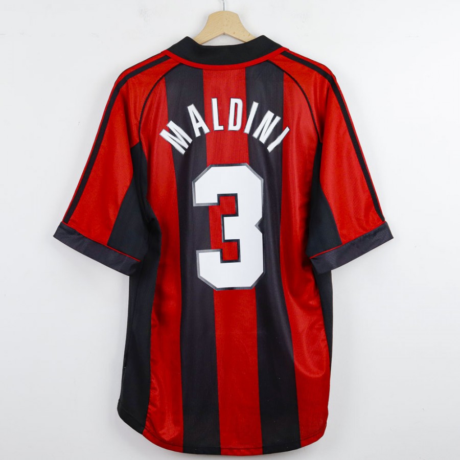 AC Milan Adidas Opel Maldini 3 1998/1999 Home Shirt