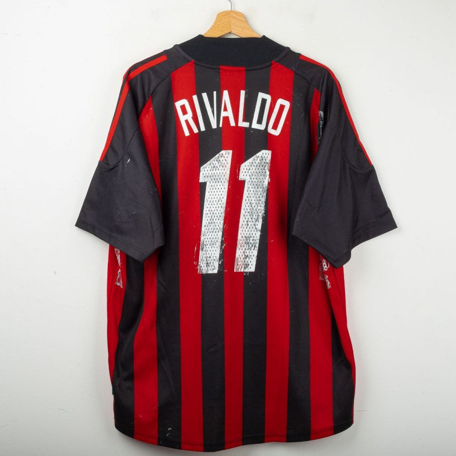 AC Milan Adidas Rivaldo 11 Home Shirt 2002/2003