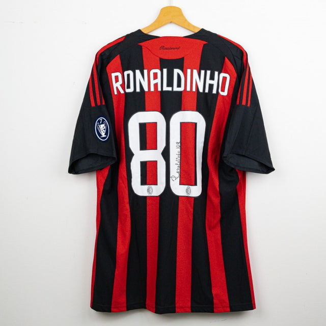 Maglia Home Milan Adidas ronaldinho 80 2008/2009  by ADIDAS - Sponsor 80/90