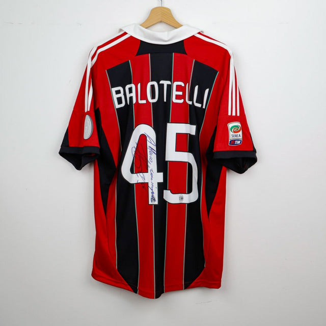 maglia home milan balotelli 45 2012/2013 autografata by ADIDAS - Home