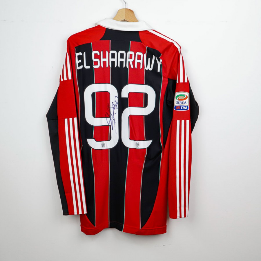 2012/2013 Milan Home Jersey El Shaarawy 92 LS autographed