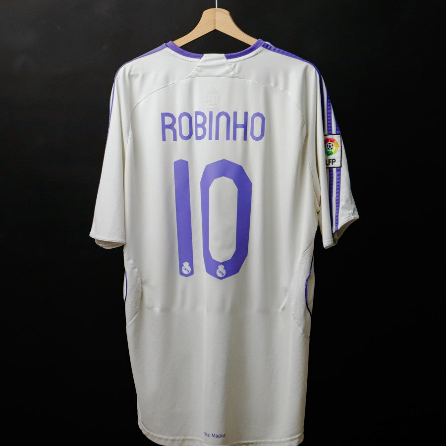2007/2008 real madrid adidas robinho 10 home jersey