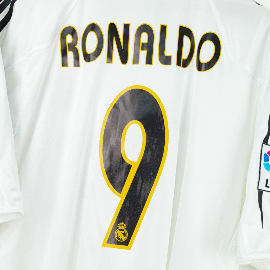 2004/2005 Real Madrid Adidas Ronaldo 9 Home Jersey
