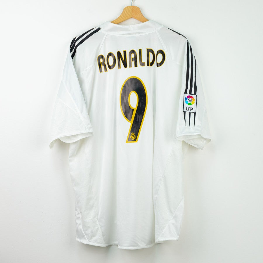 2004/2005 Real Madrid Adidas Ronaldo 9 Home Jersey