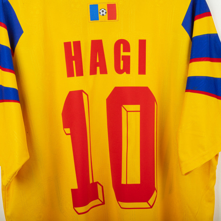 1996 Romania Home Adidas Shirt Hagi 10