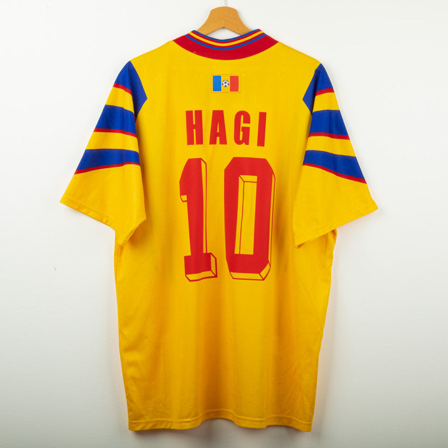 1996 Romania Home Adidas Shirt Hagi 10
