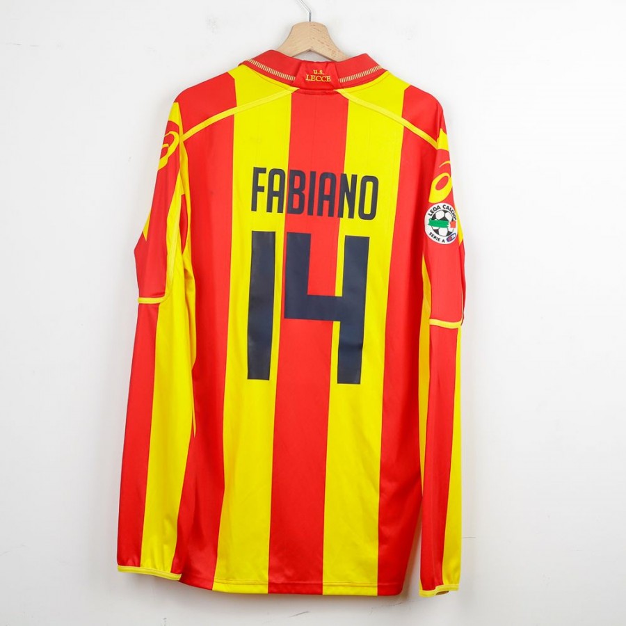 Lecce Home Shirt Asics Fabiano 14 2008/2009