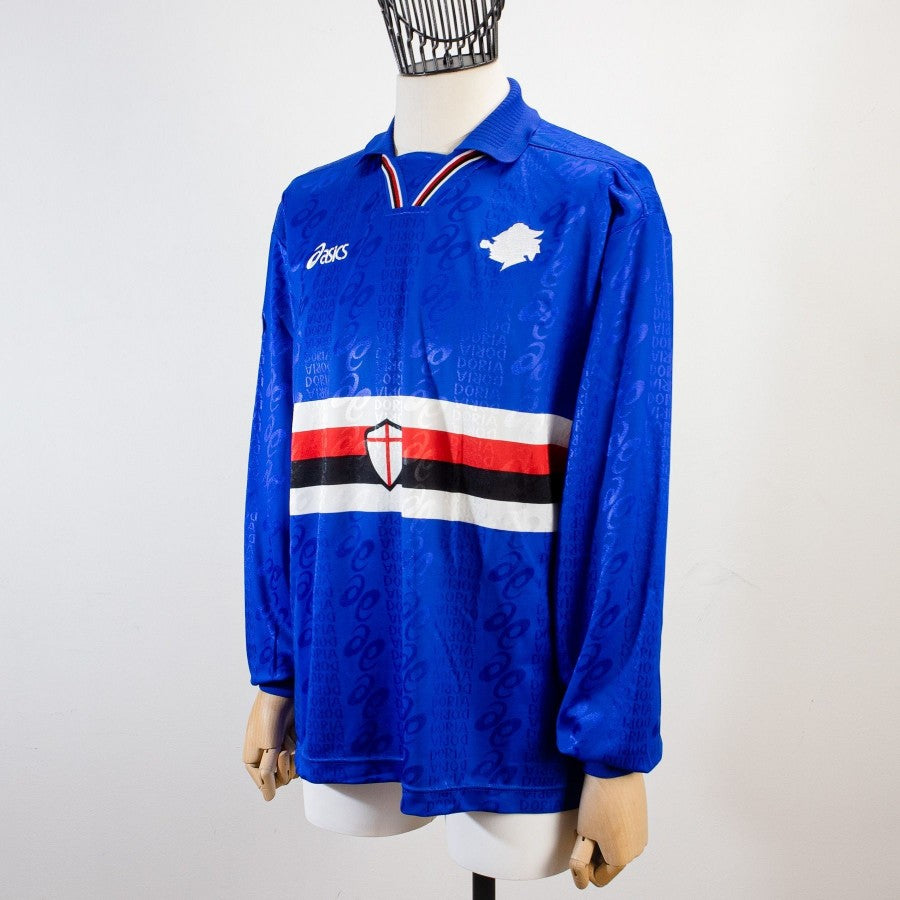 MAGLIA HOME SAMPDORIA ASICS 1996/1997 ML 4 FRANCESCHETTI   by ASICS - Serie A (2)