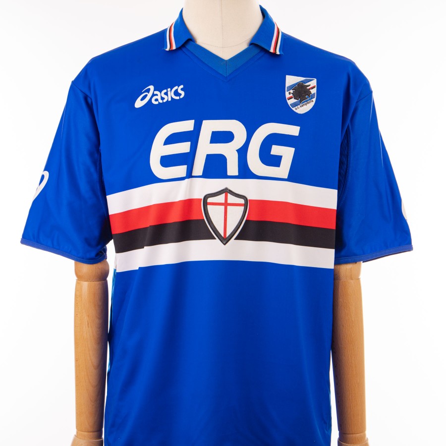 maglia home sampdoria yanagisawa 13 2003/2004 by ASICS - Home (10)