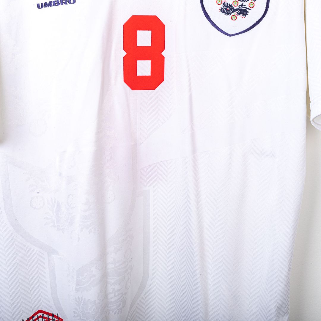 Maglia Home Inghilterra Umbro Gascoigne 8 1994/1995