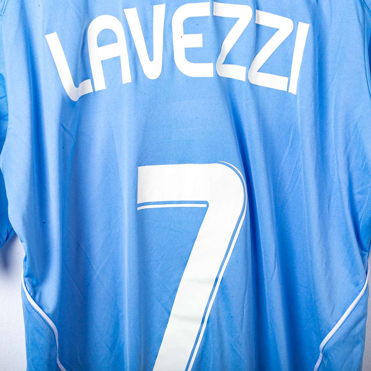 Napoli Diadora Home Shirt Lete Lavezzi 7 2007/2008