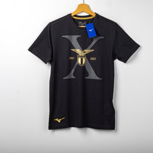 T-shirt SS Lazio Mizuno X Anniversary nera oro