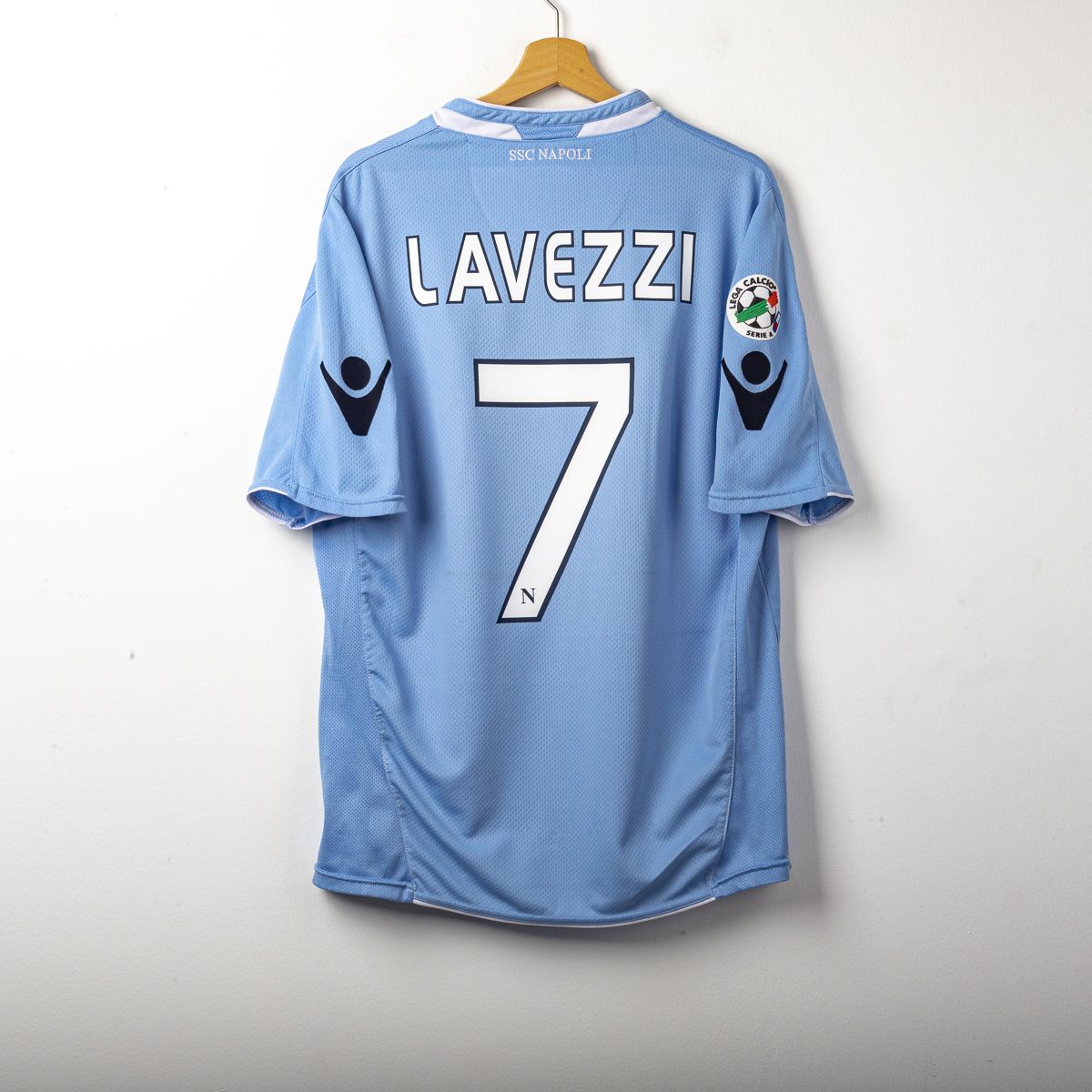 Maglia Home Napoli Diadora Lavezzi n7 mc 2009/2010  72x55