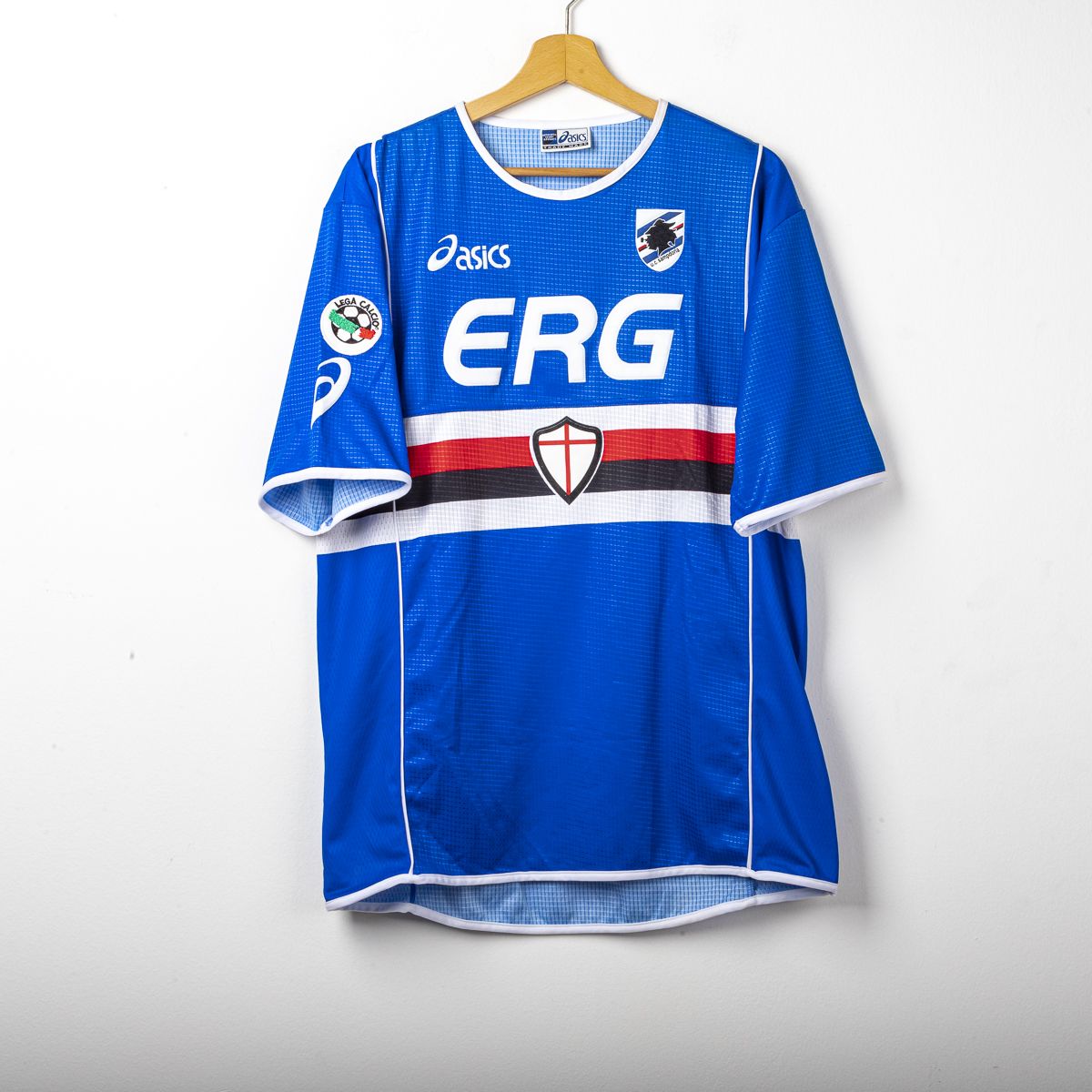 maglia home sampdoria asics Bazzani 9 2002/2003