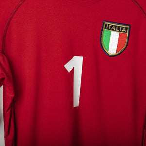 maglia portiere italia rossa kappa buffon n1 2002