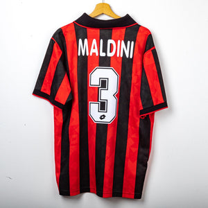 Maglia Home Milan Lotto Opel Maldini 3 1995/1996