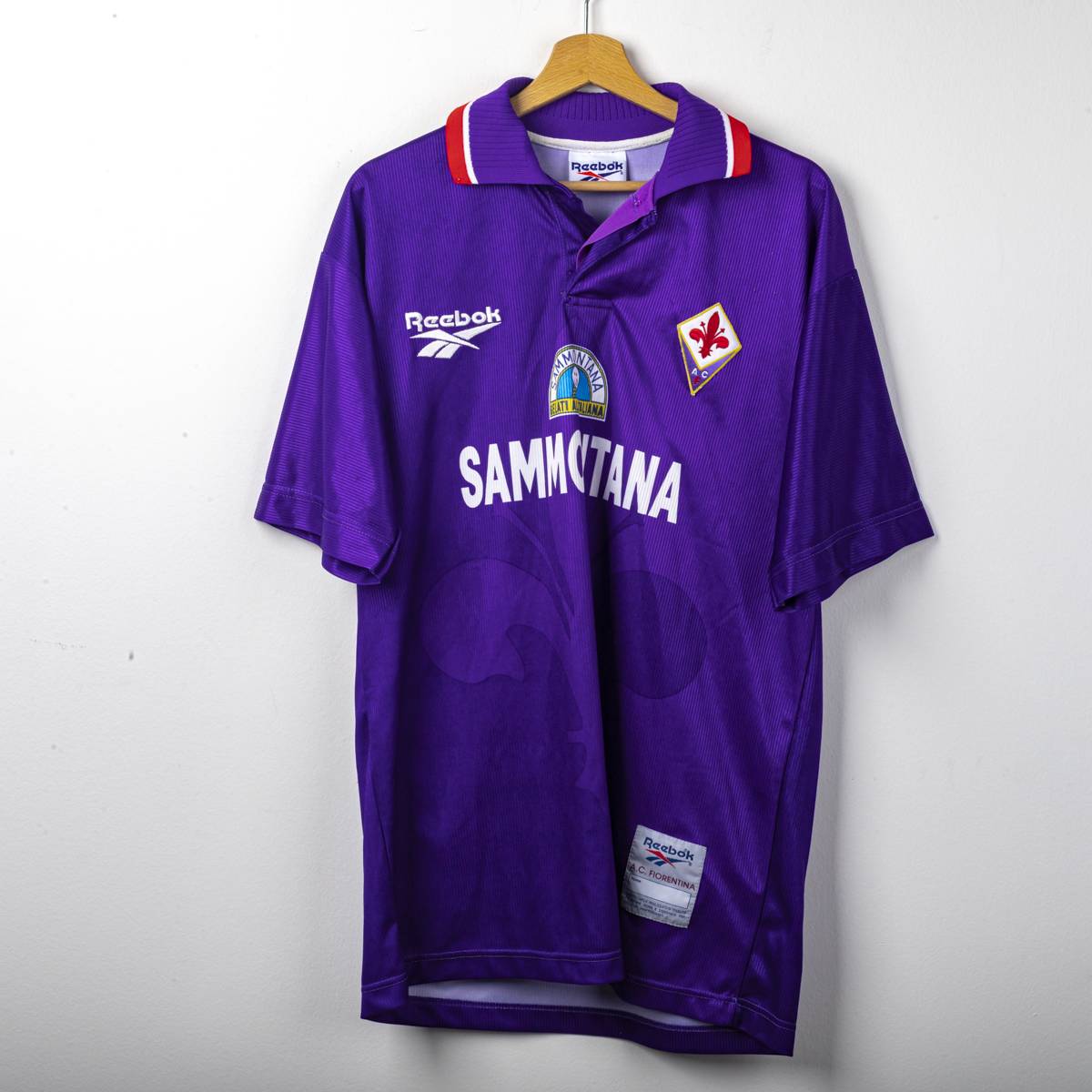 ACF Fiorentina Reebok シャツ SAMMONTANA Fiorentina home shirt reebook Sammontana Batistuta 9 1996/1997