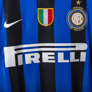 Maglia Home Inter Nike Zanetti 4 2007/2008  79x52