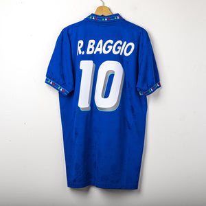 Maglia Home Italia Diadora R.Baggio n10 Mondiale Usa 1994  80x58