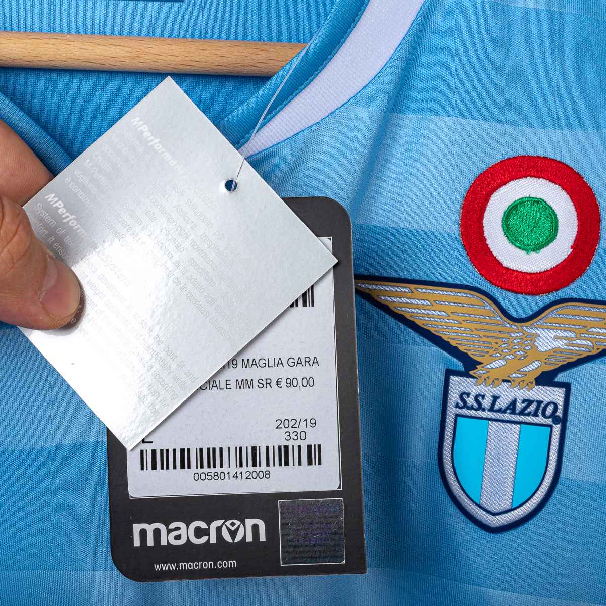 maglia home lazio macron immobile 17 con cartellino 2019/2020