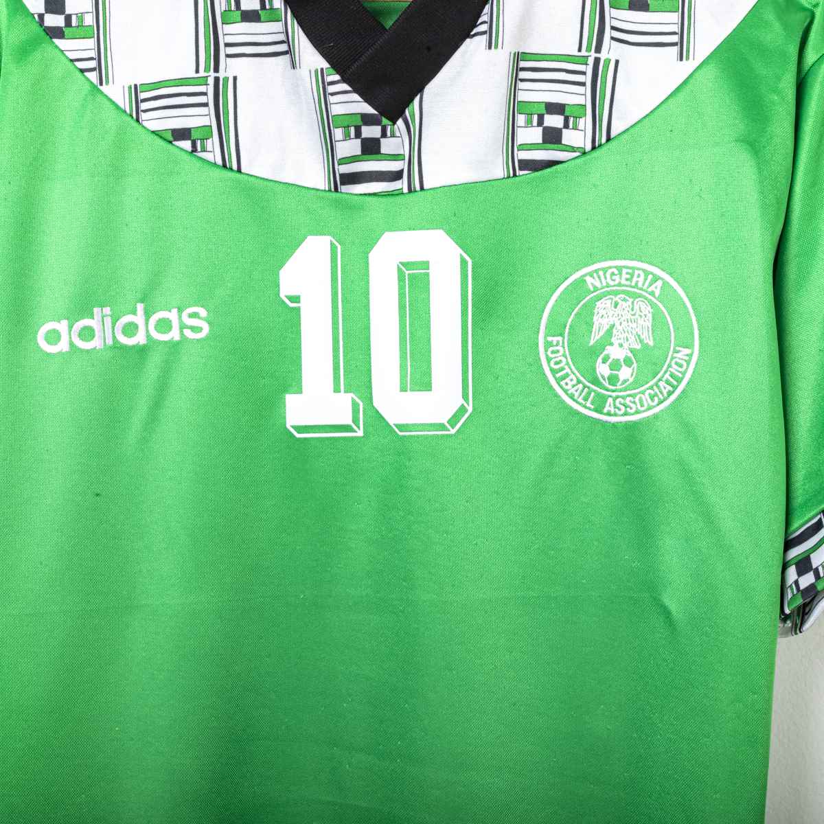Nigeria Adidas Okocha 10 Home Shirt, 1994 World Cup USA