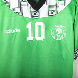 Nigeria Adidas Okocha 10 Home Shirt, 1994 World Cup USA