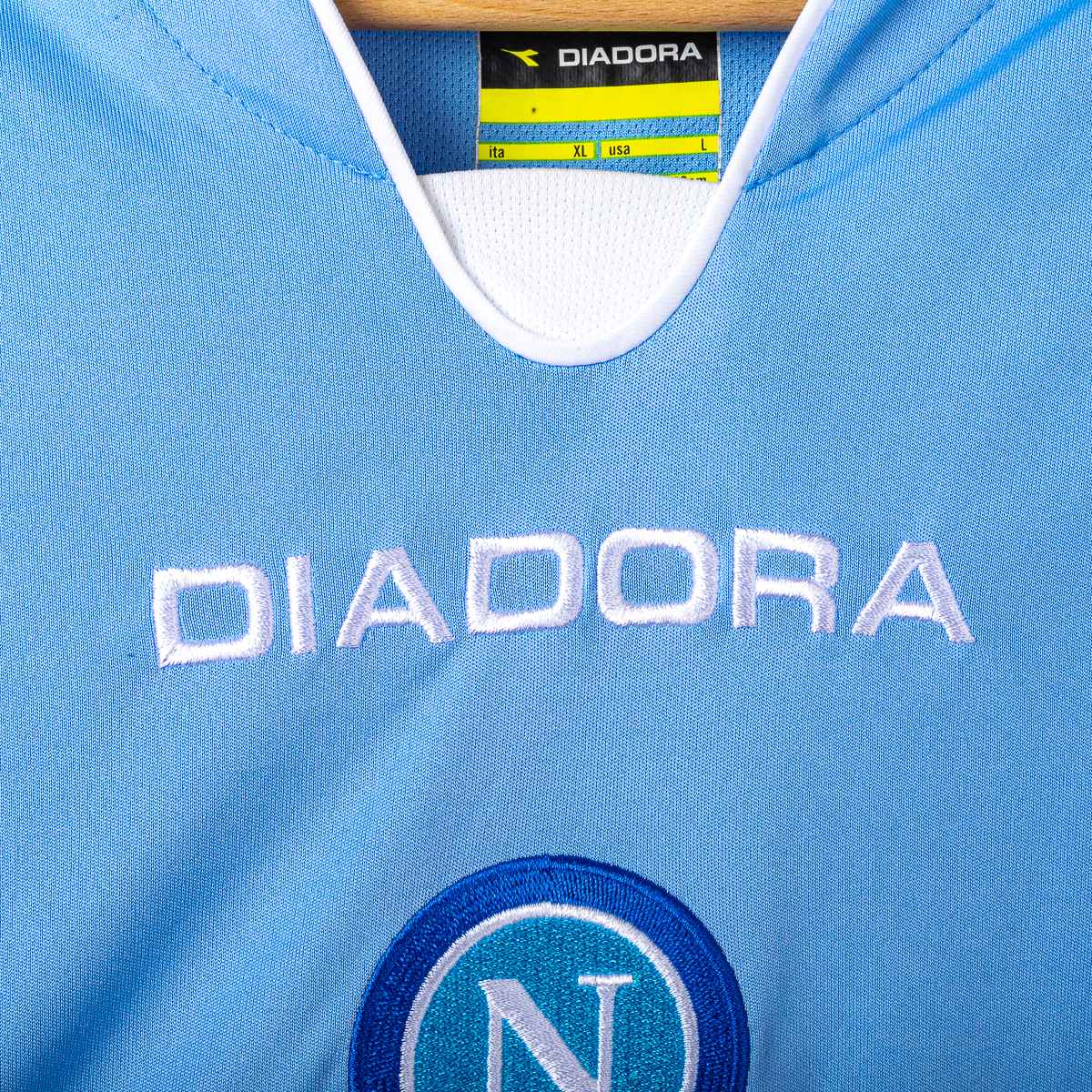 Napoli Diadora Home Shirt Lete Lavezzi 7 2007/2008