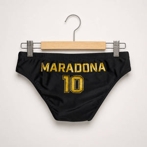 Costume Slip Nero Maradona 10