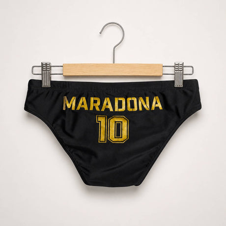 Costume Slip Nero Maradona 10
