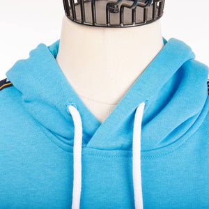 Felpa con cappuccio D10S azzurra ssc napoli 2022/2023 by EA7 - Home (10)