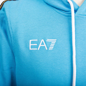 Felpa con cappuccio D10S azzurra ssc napoli 2022/2023 by EA7 - Home (9)