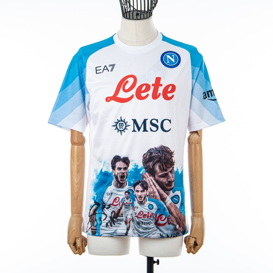 maglia face game napoli ea7 kvaratskhelia 77 2022/2023 by EA7 - Home (2)