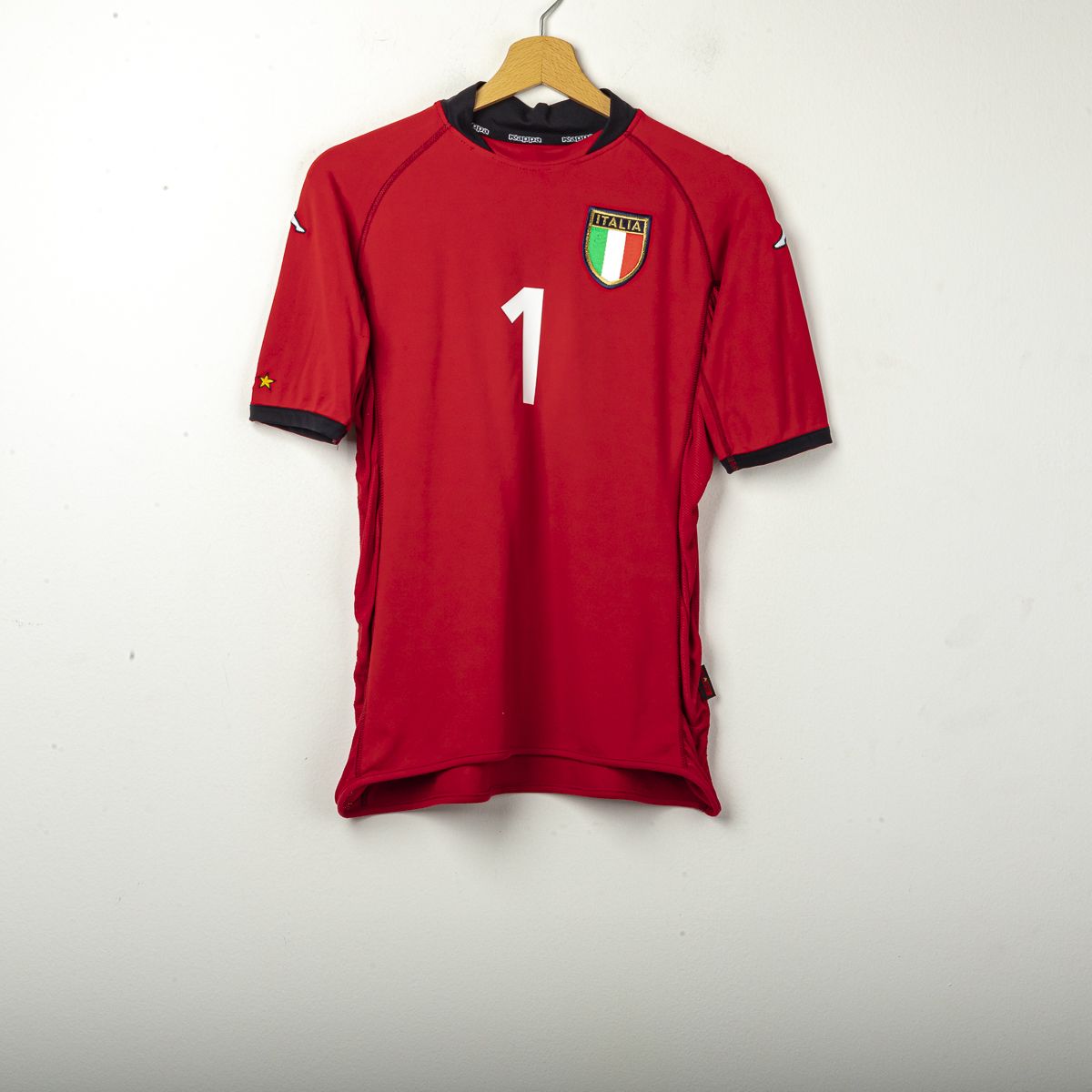 maglia portiere italia rossa kappa buffon n1 2002