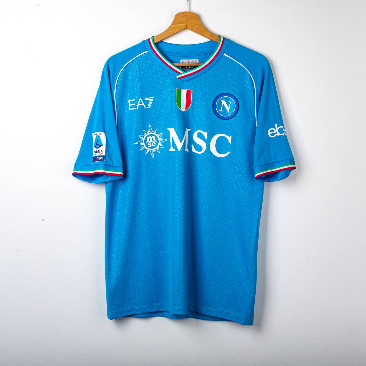 Napoli EA7 Osimhen 9 Signed Home Shirt 2023/2024