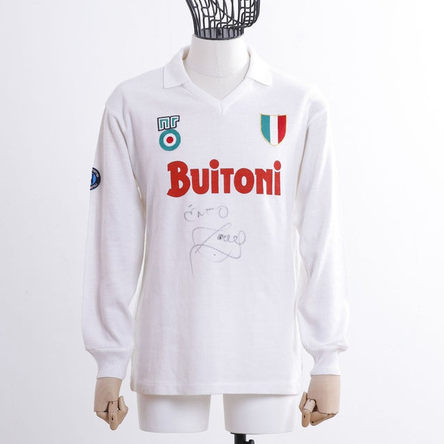MAGLIA AWAY NAPOLI ENNERRE 1987/1988 AUTOGRAFATA CARECA by ENNERRE - Serie A