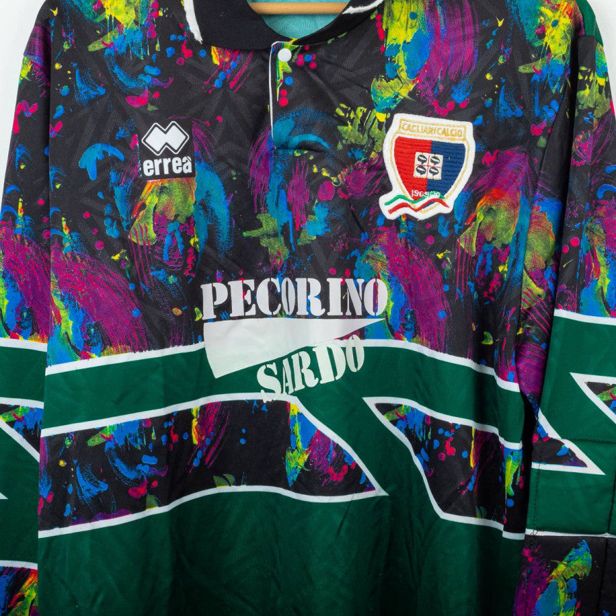 93-94 CAGLIARI カリアリ 選手用＜薄手スウェット＞Ｍ2273ⅿ Cagliari Erreà Goalkeeper Shirt No. 1 (Fiori) 1993/1994