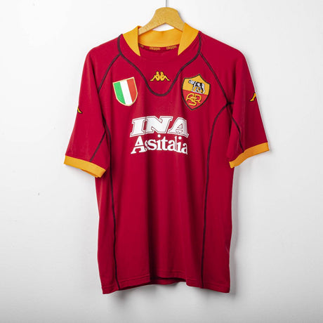 2001/2002 AS Roma Kappa Totti 10 Home Shirt  