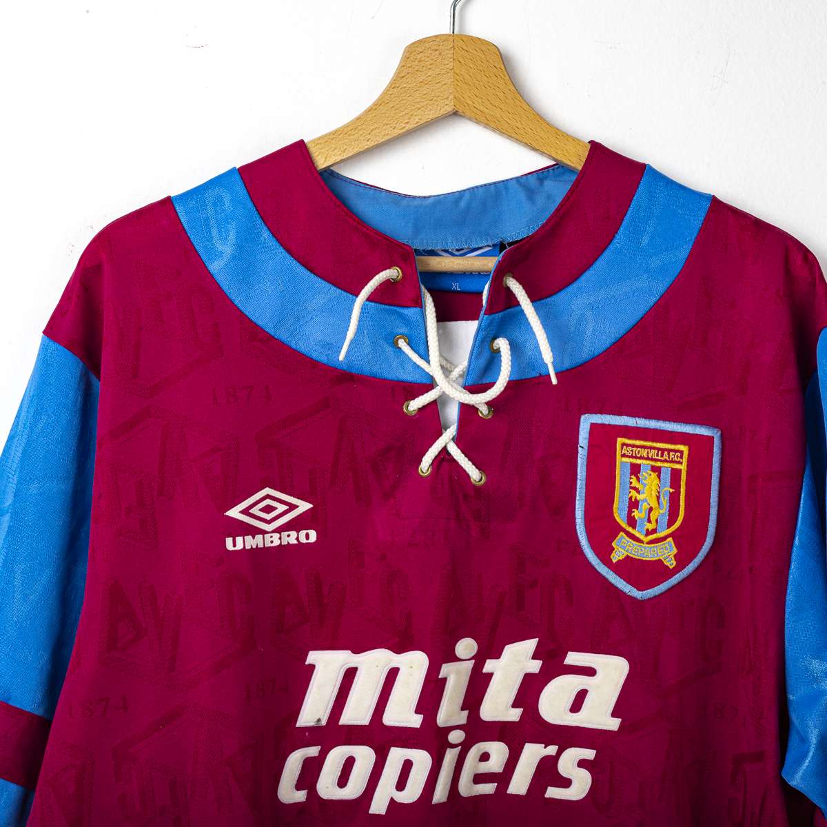 Maglia Home Aston Villa Umbro Mita Copiers 1992/1993
