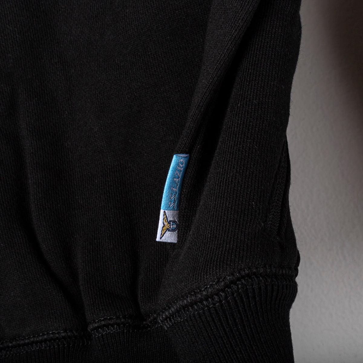 Felpa bambino Lazio nera full zip con cappuccio 2019/2020