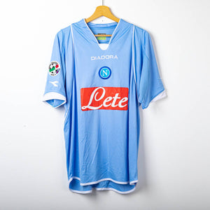 Napoli Diadora Home Shirt Lete Lavezzi 7 2007/2008