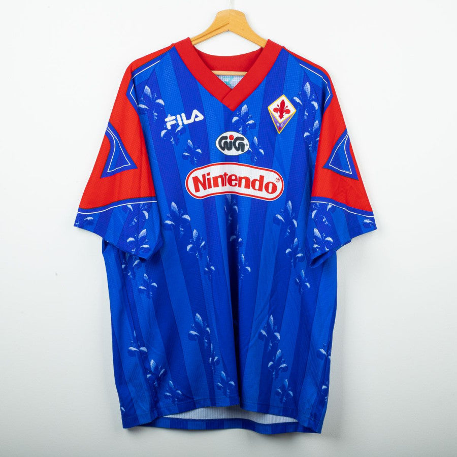 FILA ACフィオレンティーナ 長袖シャツ Nintendoイタリア製 1997/1998 Fiorentina Training Fila Super Mario Shirt