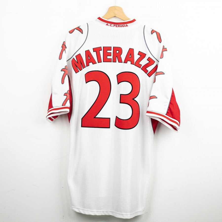 PERUGIA サッカーシャツ WATERAZZI 23 XL 2000/2001 Away Perugia Shirt Materazzi 23