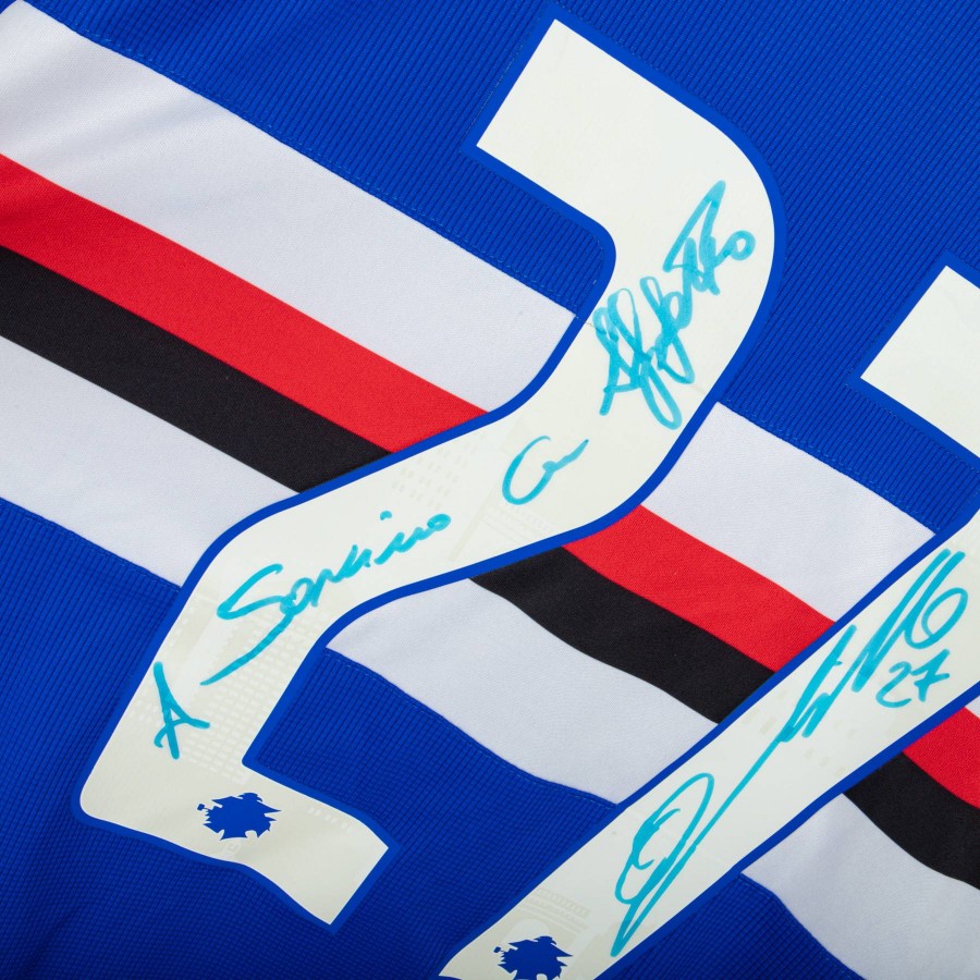 maglia home sampdoria joma quagliarella 27 2019/2020 autografata by JOMA - Home (10)