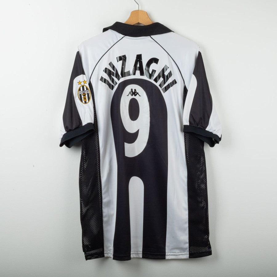 タグ付き！Kappa Juventus INZAGHI 9 ユニフォーム L Juventus Kappa Inzaghi 9 1997/1998 Home Shirt